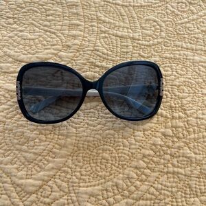 Tory Burch Eleanor style, Navy Oversized Sunglasses